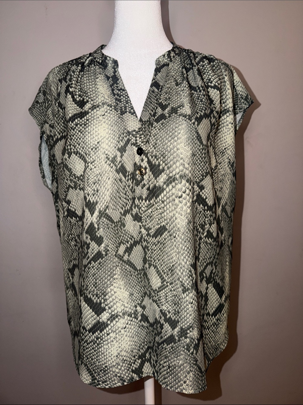 Banana Republic Factory Snakeprint Sleeveless Blouse